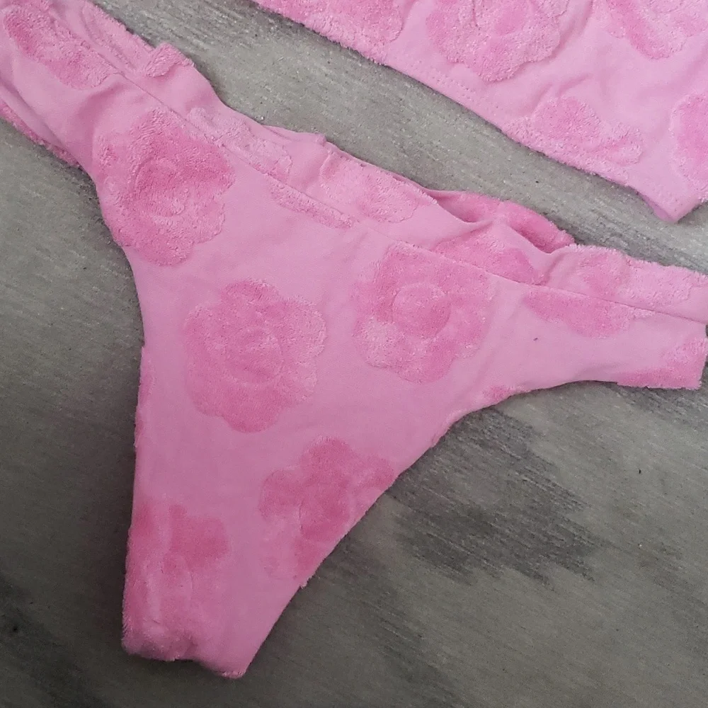 Frankies Bikinis pink swimsuit size xs
